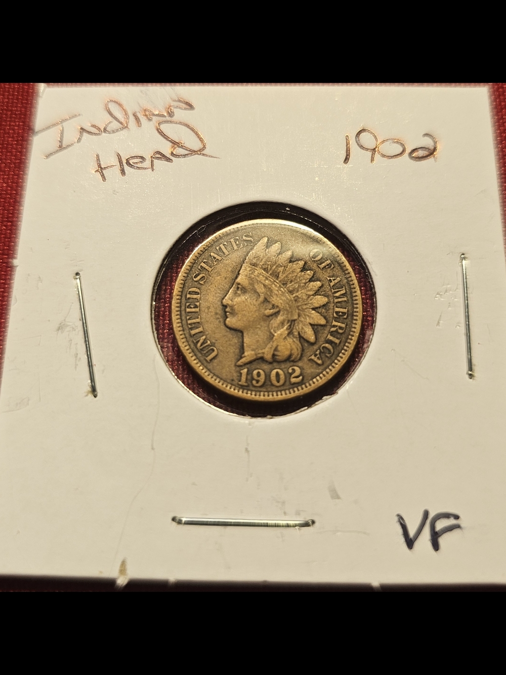 Vintage Indian Head Penny's, (2) 1902, 1907, 1908 - Picture 9 of 10